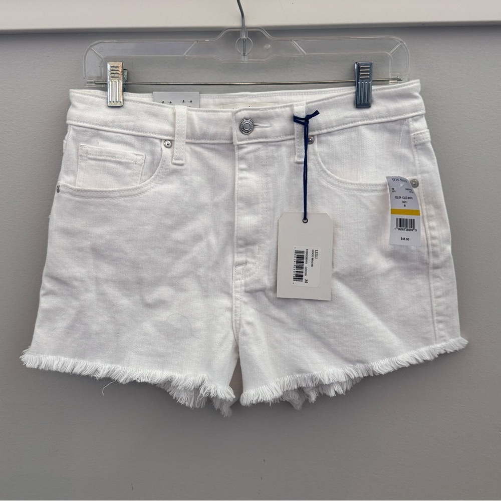 NWT eunina Lulu Super High Rise Cut Off Shorts. Size M
